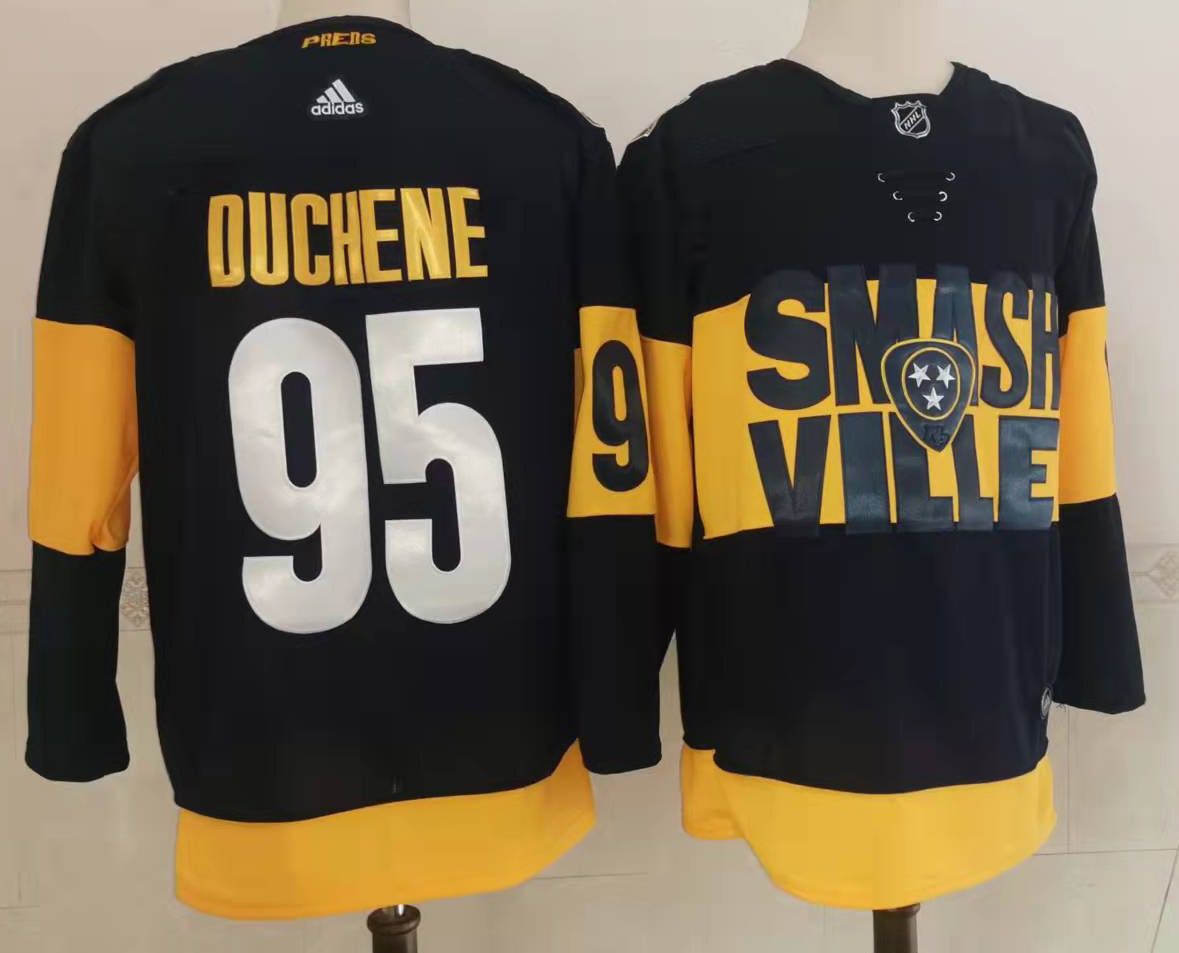 Men Nashville Predators #95 Duchene Black New 2022 Adidas NHL Jersey